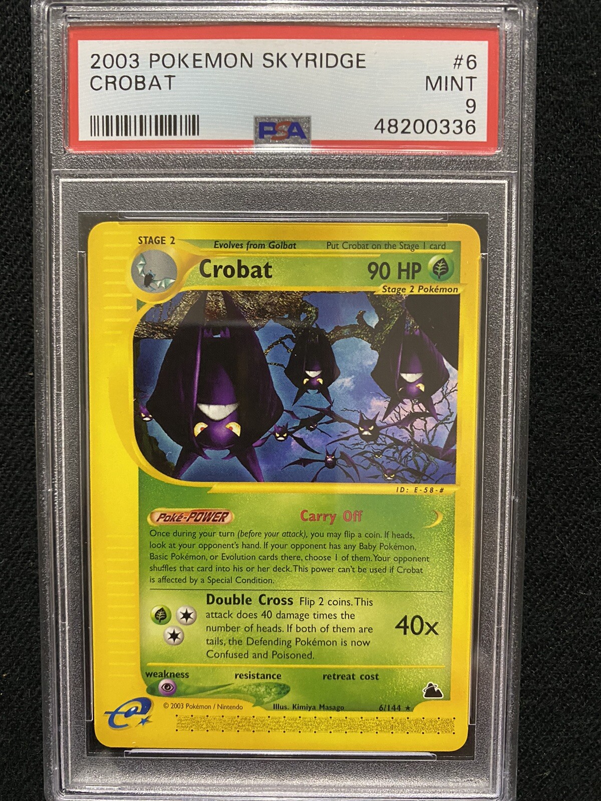 2003 Pokemon Skyridge Crobat 6/144 PSA 9 Mint