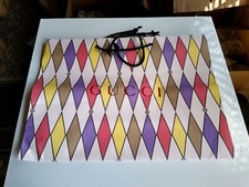 GUCCI Authentic Rainbow Heavy Paper Shopping Bag Tote. New. 18" x 6" x 14" D
