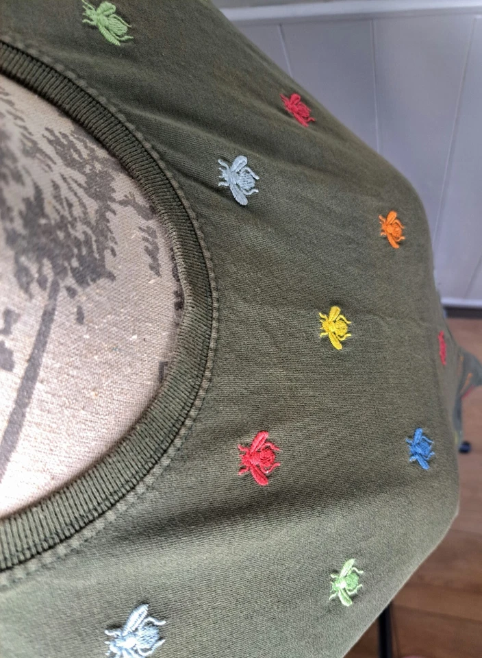 Gucci embroidered all over multicolour bee short sleeve t-shirt mens size M - Image 3 of 4