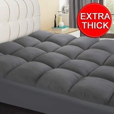 Colchón Topper Extra Grueso Colchón Almohada de Enfriamiento Superior Cama Cómoda Dormir
