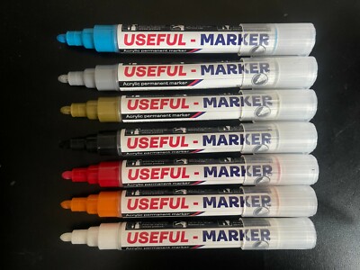 Acrylfarbe Markerstifte Permanent für Glas, Kunststoff, Stoff, Stein, Holz, Reifen