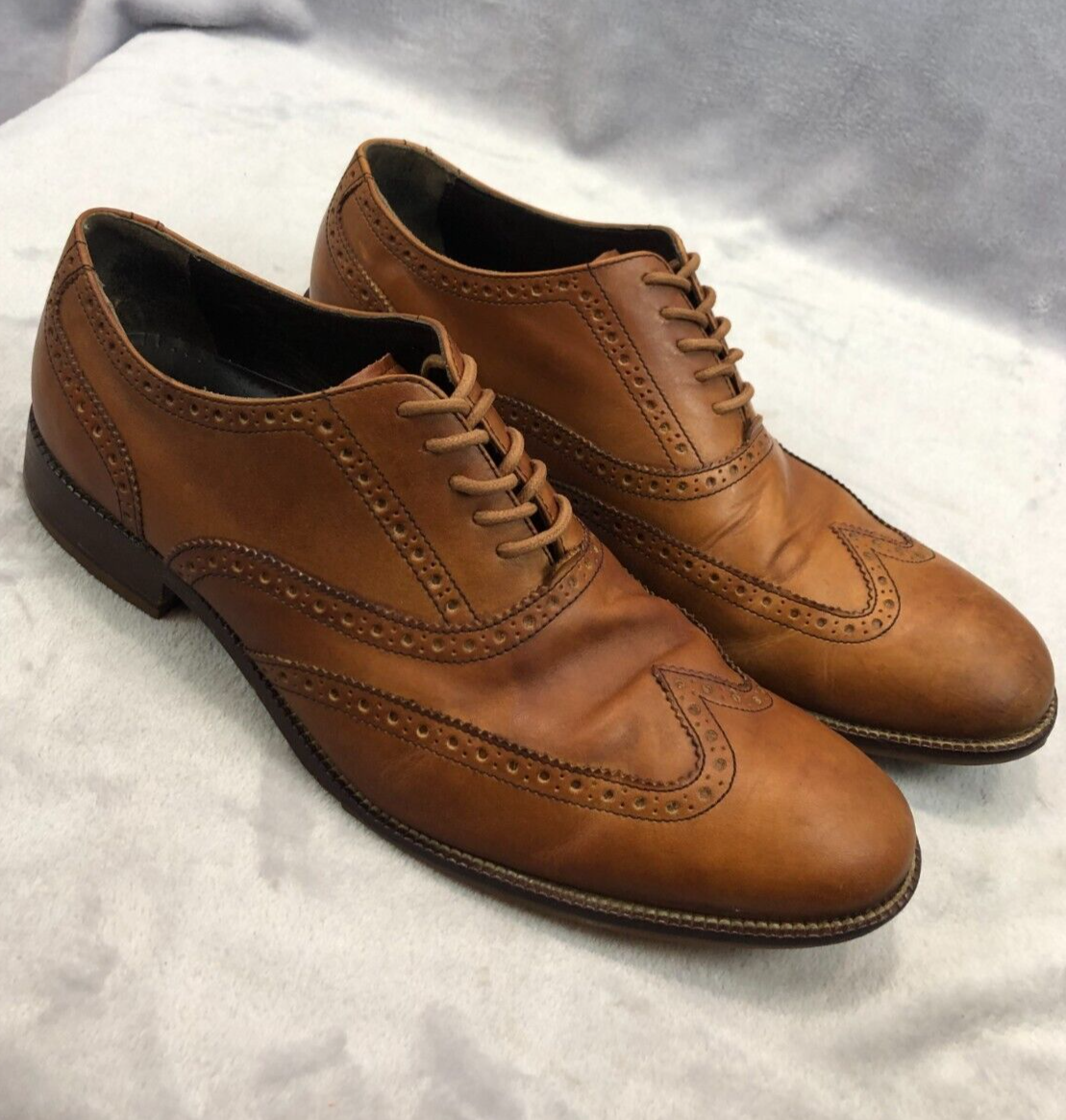 SAOLA Scarpa elegante Oxford Cole Haan da uomo taglia 11 5 M a coda di rondine in marrone britannico
