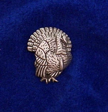 Empire Pewter Fat Turkey Single Posted Pin / Tie Tack