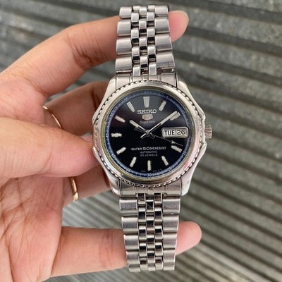 Rare Seiko 5 Superior SKZ049 Automatic 7S36-0090 Blue Dial Day
