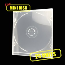 8cm CD Case DVD 3" Protector Mini Disc Box Slimline Semitransparent - 25 Units