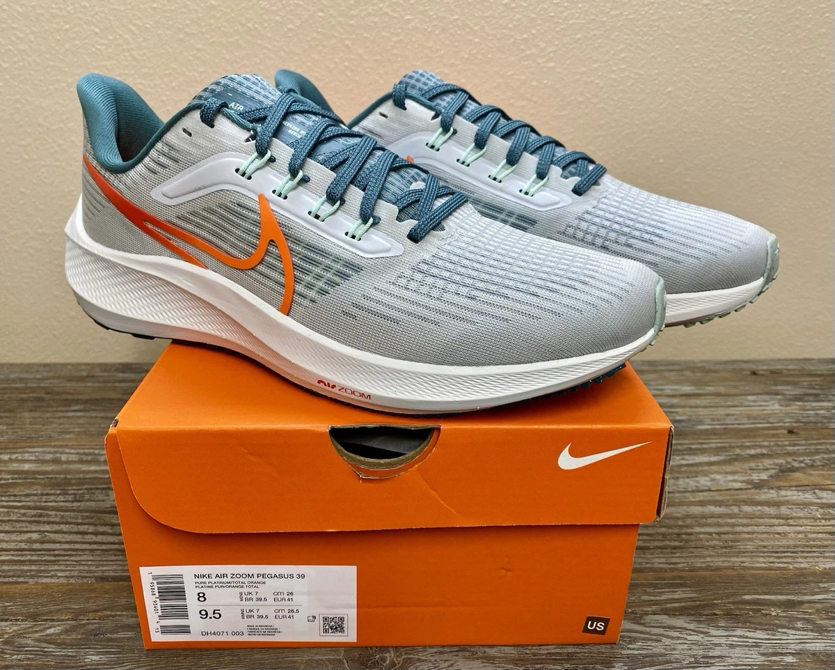 Nike Men\'s Pegasus 39 Road Running Shoes Size 7 Pure Platinum & Orange New Nike Air Zoom Pegasus 39 (Oklahoma State) Road Running Shoes  main image 2