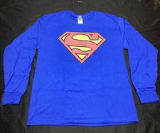 Vintage Superman Long Sleeve T Shirt Adult Large DC Comics NOS L  K 