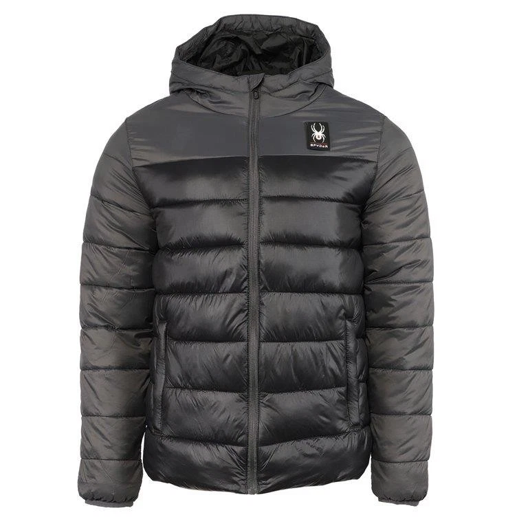 NEW Spyder Circuit Insulated Puffer Jacket Men's Small Polar Grey / Black puffer