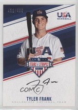 2018 USA Baseball Stars & Stripes CNT Signatures Black Ink Tyler Frank Auto 0l2