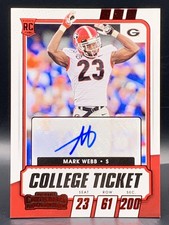 2021 Panini Contenders Draft Picks #248 Mark Webb Red Rookie Auto