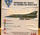 Dassault "Mirage" 5F/50FC/5J/ ROSE III/ "Nesher" Conversion For Kinetic kit 1/48