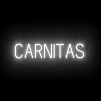 SpellBrite CARNITAS Sign | Neon Carnitas Sign Look, LED Light | 30.0'' x 6.3''