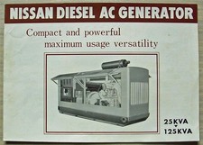 NISSAN DIESEL AC GENERATOR Engine Sales Brochure #651009NPO300