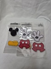 Mickey Mouse Body Patch Set 4 Iron-On Patches Head Silhouette Shoe Glove Pants