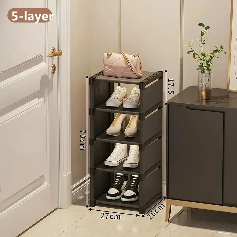 Space Saving Wall Mounted Shoe Rack Organizer with Multiple Layers-image