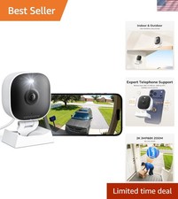 Weatherproof 2K Home Security Camera 24/7 Monitoring with Color Night Vision