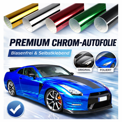9,86 /m² Premium Chrom Autofolie 3D Flex BLASENFREI Glanz Folie selbstklebend