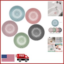 Drain Strainers Hair Catcher for Shower Sink Flexible TPR 5 Pack