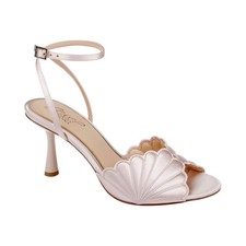 Jewel Badgley Mischka Paradise Almond Toe Dress Sandals Champagne Satin