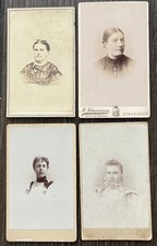 4 Antique 1890'S CABINET CARD Woman Fashion Beautiful Women Modeling Photo Shoot