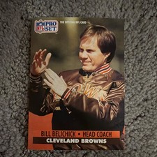 Pro Set 1991 Bill Belichick #126 Head Coach Cleveland Browns NFL Football Card