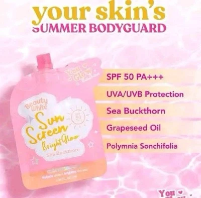 PLUS You Glow Babe Beauty White Bright Glow Sunscreen SPF50 PA+++ TWIN PACK 20g each