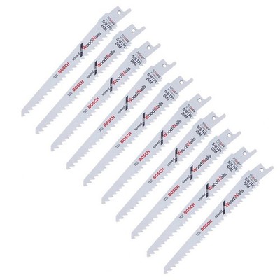 Bosch 10 Pack of 6 Inch 5/8 V TPI Reciprocating Saw Blades - RSN6V-10PK