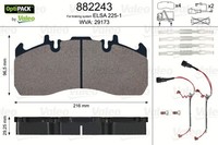 Bremsbelagsatz Scheibenbremse Optipack Valeo 882243 FüR Renault FL Volvo Midlum