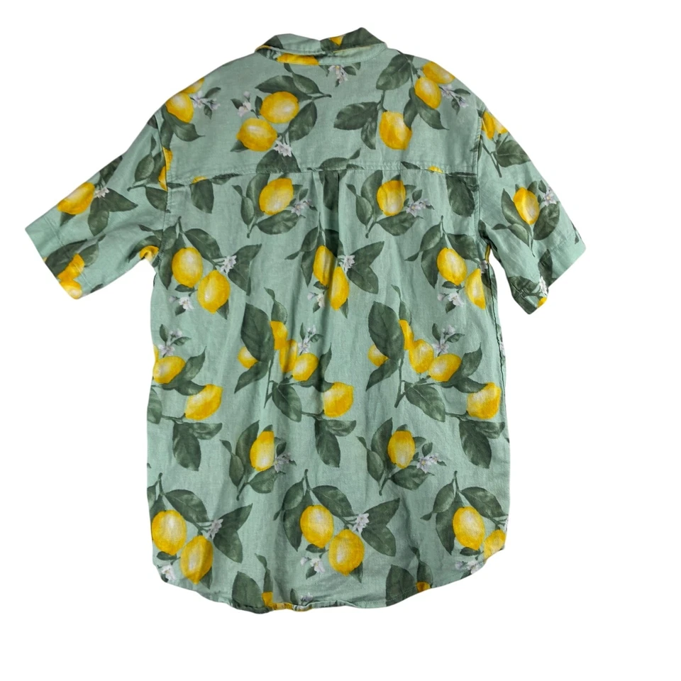 Antiguo Lote Azul Marino Manga Corta Botones Niños XL 14-16 Lino Algodón Rayón Mezclas X2 Foto 3 de 4