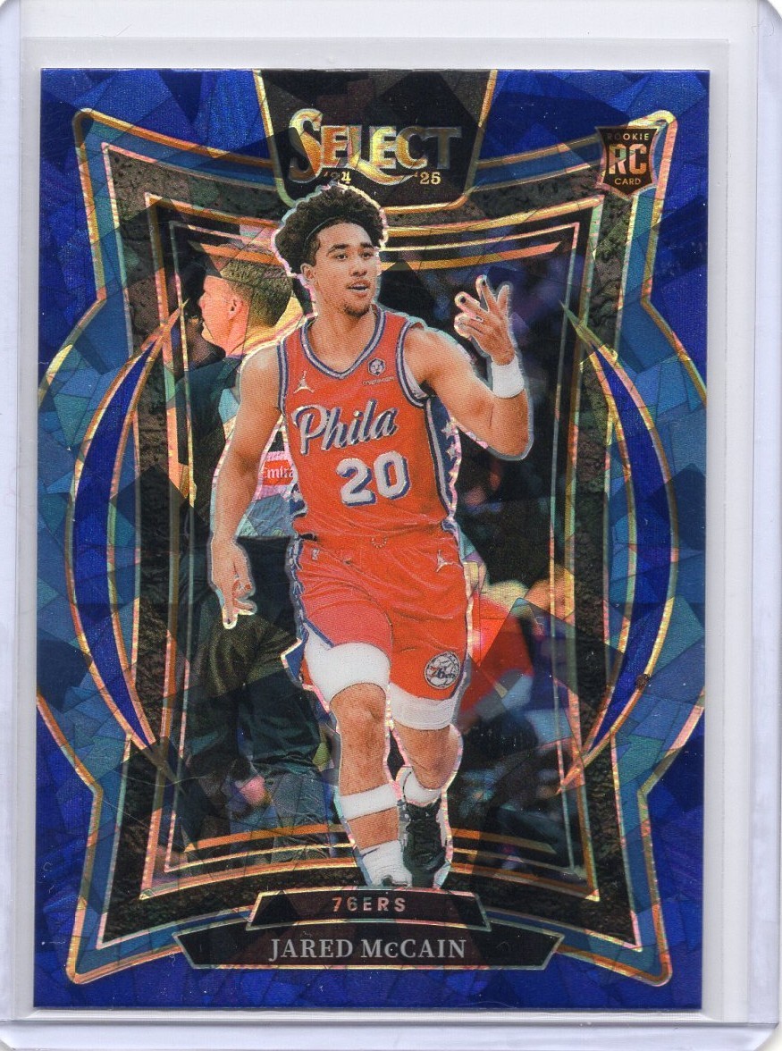 🔥Jared McCain 2024-25 Panini Select - Concourse Blue Cracked Ice Prizm #82 🔥