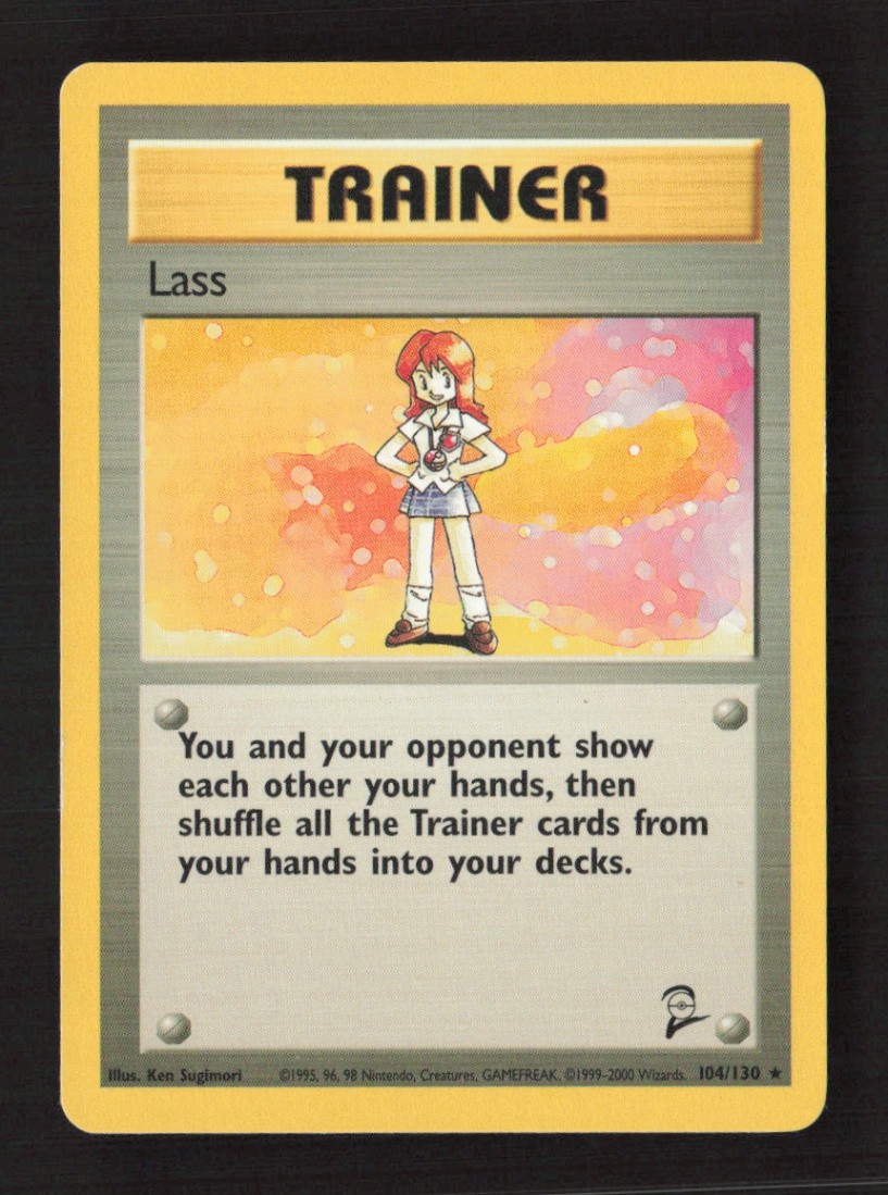 Lass Rare Normal Base Set 2 104/130 LP Pokémon TCG