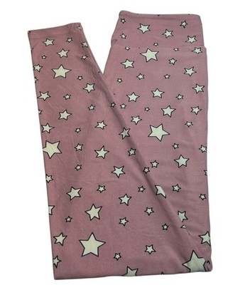 LuLaRoe Leggings OS One Size PINK Star MAGIC Dream Princess Fantasy SOFT Casual