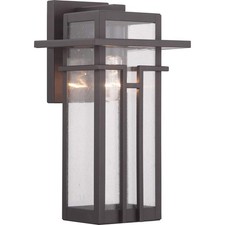 Boxwood Collection 1-Light Clear Seeded Glass...