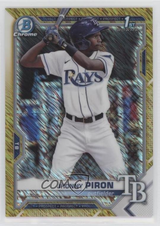 2021 Bowman Chrome Prospects Gold Shimmer Refractor /50 Jhonny Piron #BCP-239