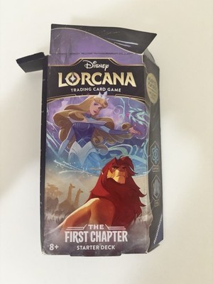 Lorcana First Chapter Starter Deck Sapphire Steel SEALED Aurora Simba