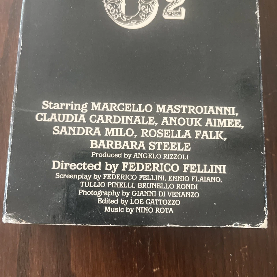 Federico Fellini's 8 1/2 VHS Marcello Mastroianni, Claudia Cardinale Nino Rota - Image 2 of 4