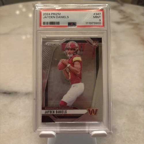Jayden Daniels 2024 Panini Prizm #347 Rookie RC PSA 9