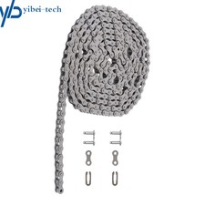 1/2In Chain Pitch 41 Roller Chain 10 feet 2 Connecting Links Carbon Steel