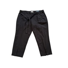 Nine West Crop Tie Front Dress Pant Black XXL