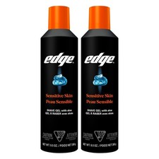 Edge Shaving Gel for Men, 9.5oz, 2 Pack Mens Shave Gel with Aloe
