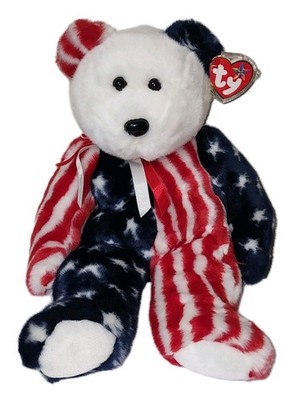 Ty Large Plush Beanie Buddy SPANGLE the Bear (14 Inch) MWMTs Stuffed Animal Toy