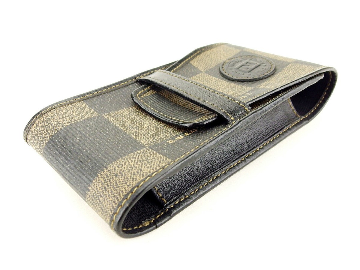 FENDI名刺入れCC CASE VIT.SOFT STAMPA FF 1974 NEW Fendi Card Holder Wallet w/ Original Box – Oaks Jewelry