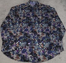 Robert Graham Classic Fit Fowler Shirt Men's Large Multicolor Floral Button Up