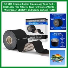 16ft  Cotton Kinesiology Tape - Latex-Free, Waterproof & Precut 2.46 per gallon