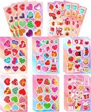 Valentines Stickers, Heart Stickers for Kids, 318 Pcs Self-Adhesive Valentines D