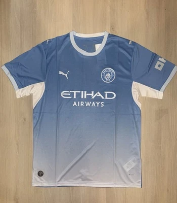 PUMA Maillot Manchester City Domicile Bleu/Blanc manches courtes Etihad Airways, - Photo 1/2