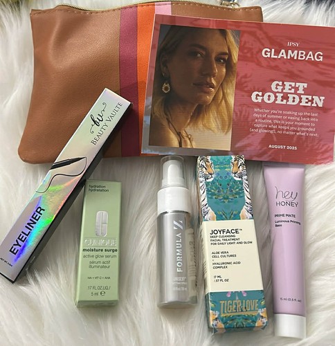 IPSY Glam Bag Skincare & Makeup Set w/ Pouch Clinique Formula Hey Honey Joyface