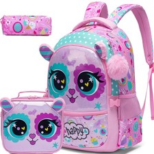 Cute Cat Girls Backpack 2 In 1 Bookbag Set Elementary Preschool Ages 810