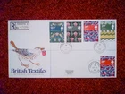 GB FDC 1982 BRITISH TEXTILES CHERRY ORCHARD SINGLE RING P/MARK