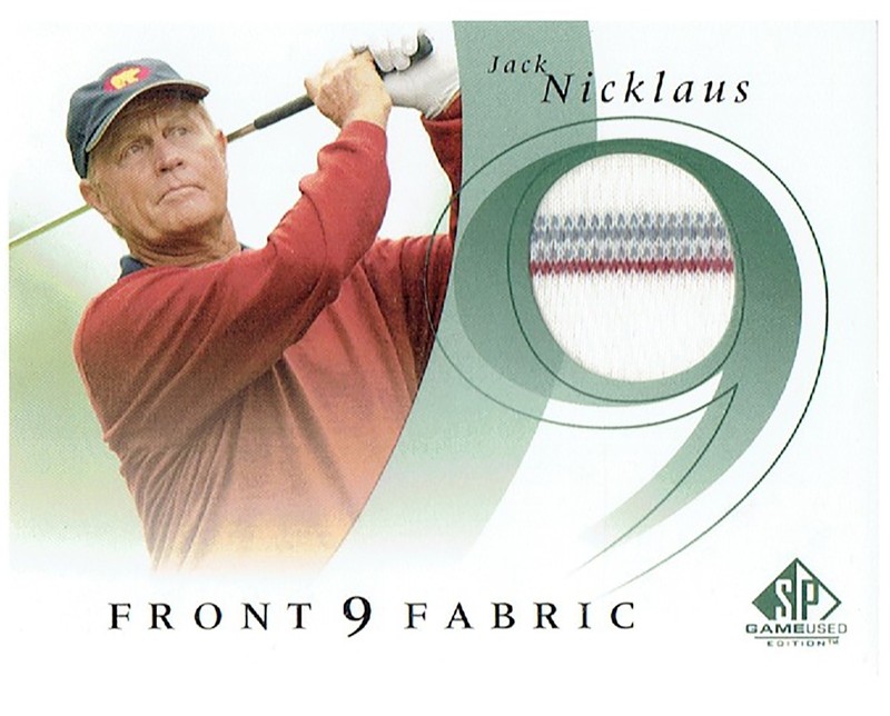 Jack Nicklaus 2002 SP Game Used Edition Front 9 Fabric Relic #F9S-JN HOF